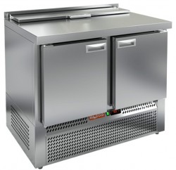 SLE2-11GN (1/6) стол для салатов охл.(+2+10), 2 двери, 1000х700х850мм, ниж.распол.агрегата, HICOLD
